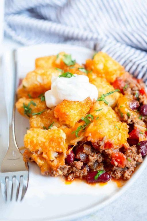 Cincinnati Chili Tater Tot Casserole