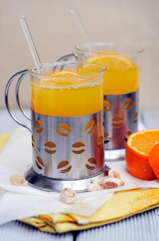 Citrus-Infused Rust Tea with Orange and Ginger