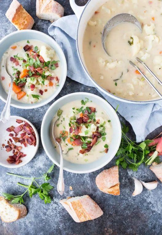 Clam Chowder with Crispy Bacon