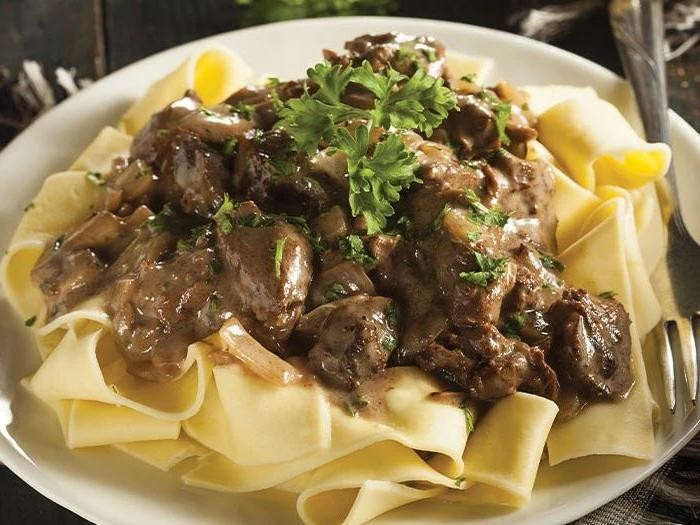 Classic Beef Stroganoff with Egg Noodles
