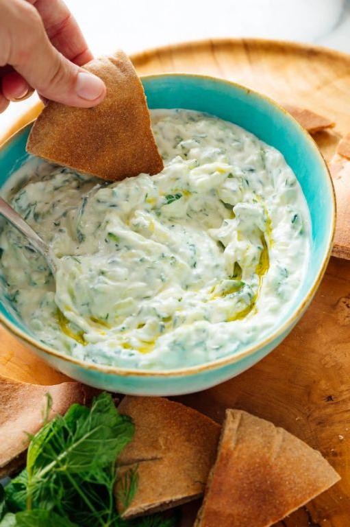 Classic Greek Tzatziki with Cucumber and Dill