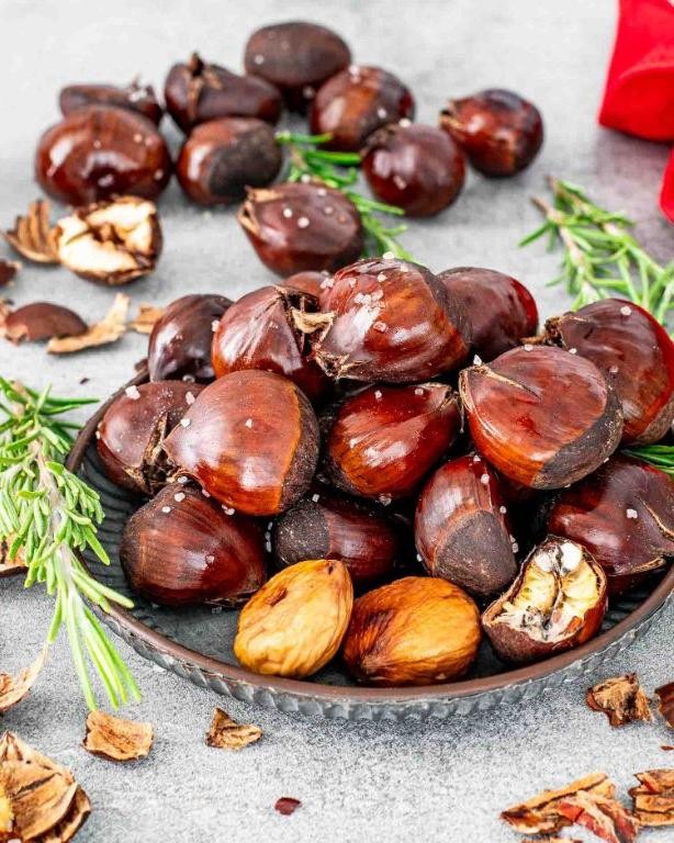 Classic Oven-Roasted Chestnuts with Sea Salt