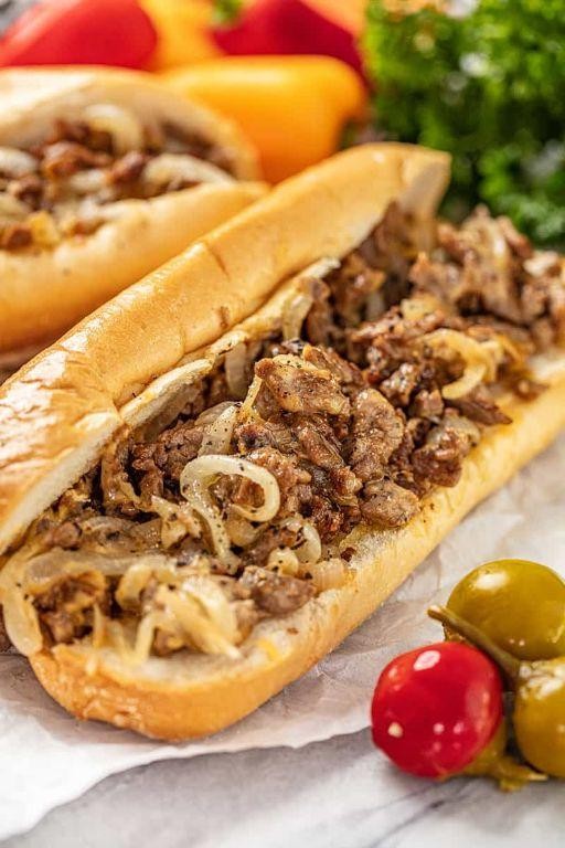 Classic Philly Cheesesteak Sandwich