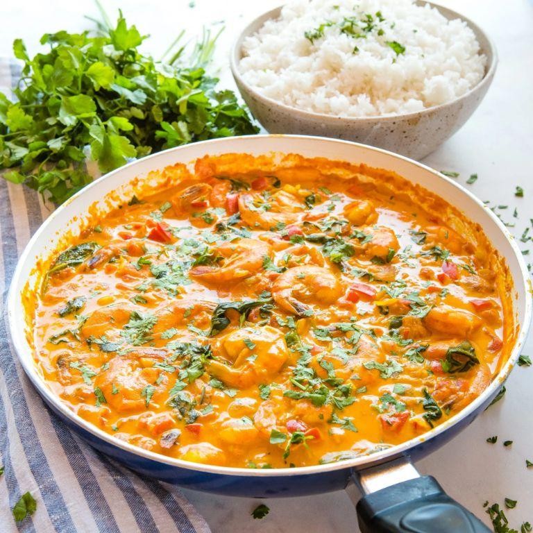 Coconut Frozen Shrimp Curry