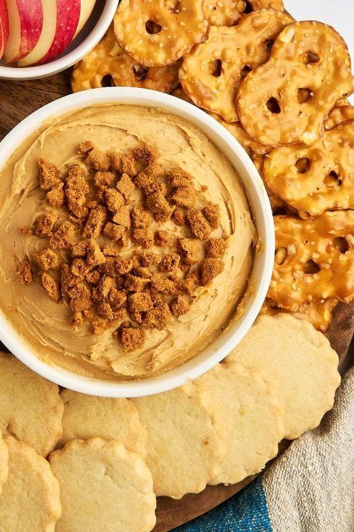 Cookie Butter Dip with Pretzels