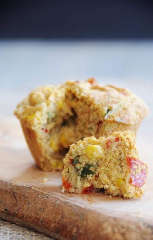 Corn and Bell Pepper Muffins