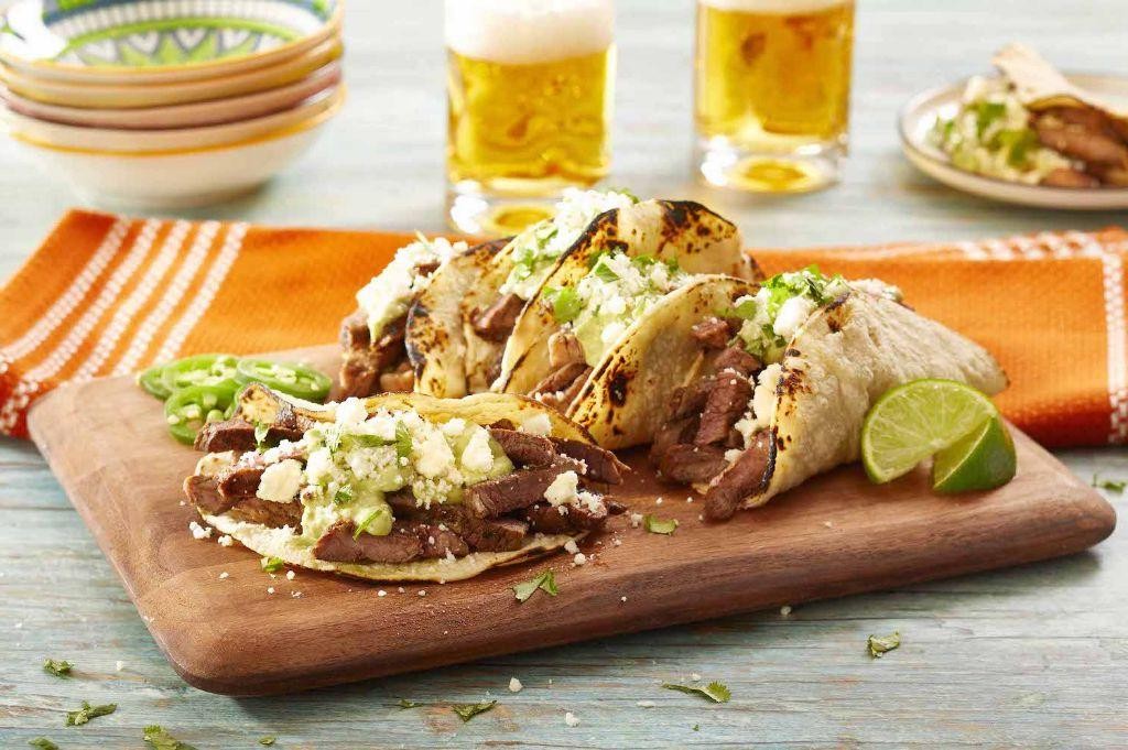 Coulotte Steak Tacos with Avocado Crema