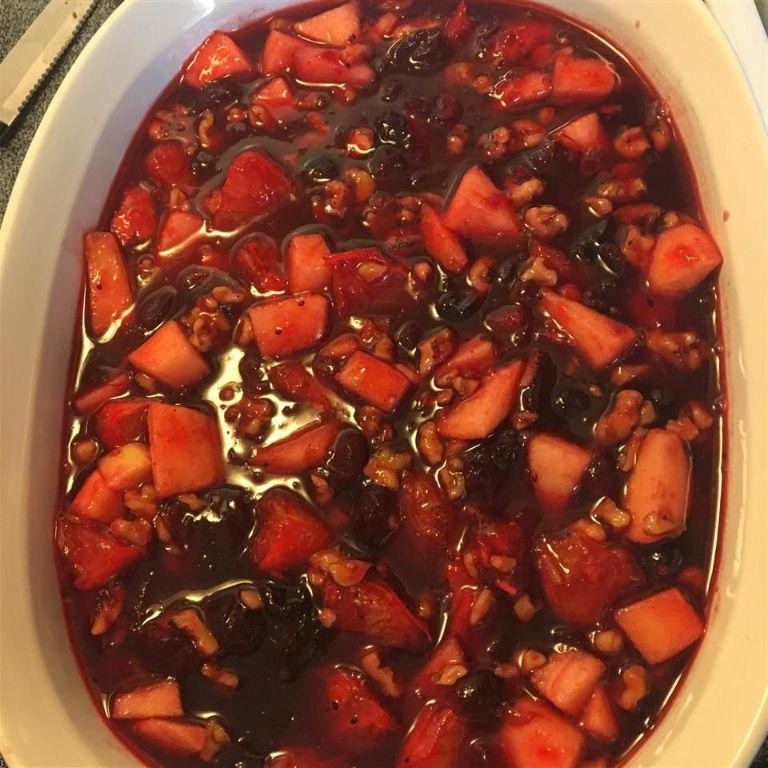 Cranberry Jello Salad with Walnuts