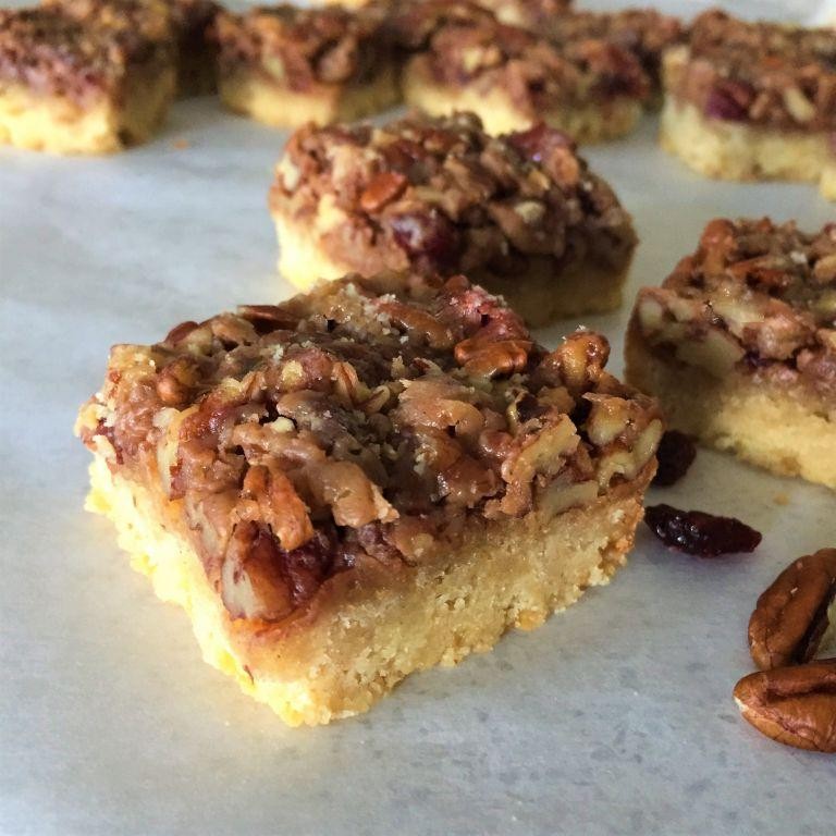 Cranberry Maple Pecan Bars