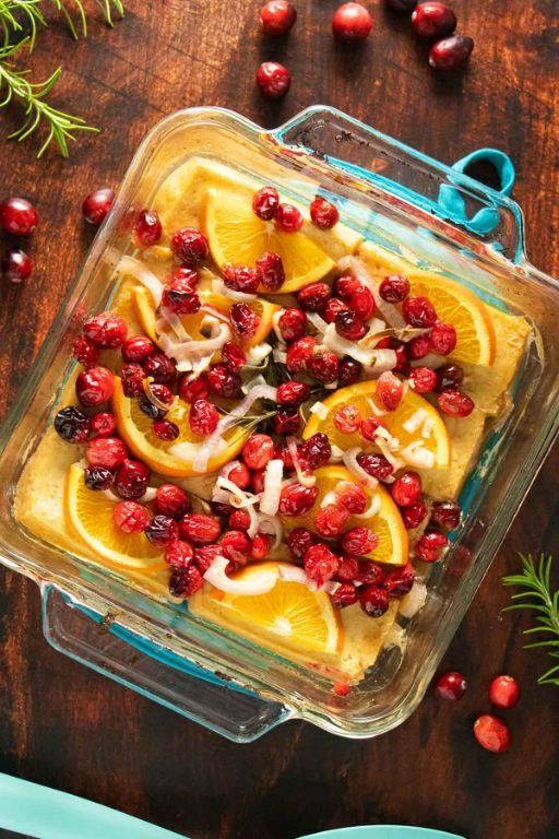 Cranberry Orange Glazed Tofu
