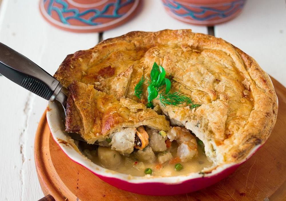 Crawfish Pie with Creamy Béchamel Filling