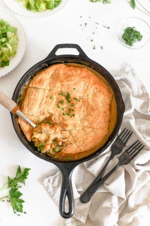 Crawfish Pot Pie with Puff Pastry Topping