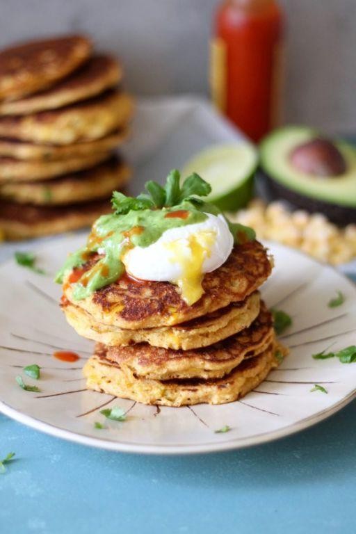 Creamy Avocado Lime Corn Cakes