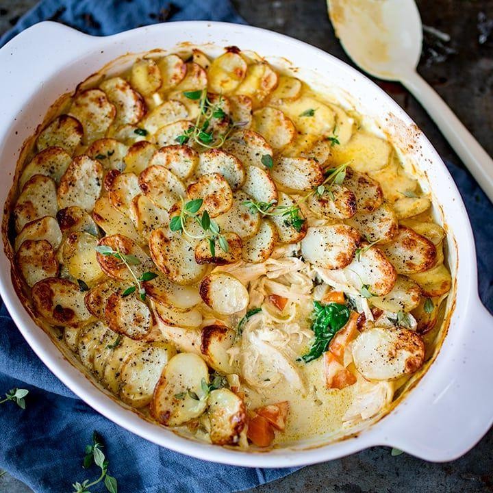 Creamy Baked Chicken and Scalloped Potatoes