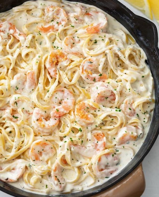 Creamy Frozen Shrimp Alfredo