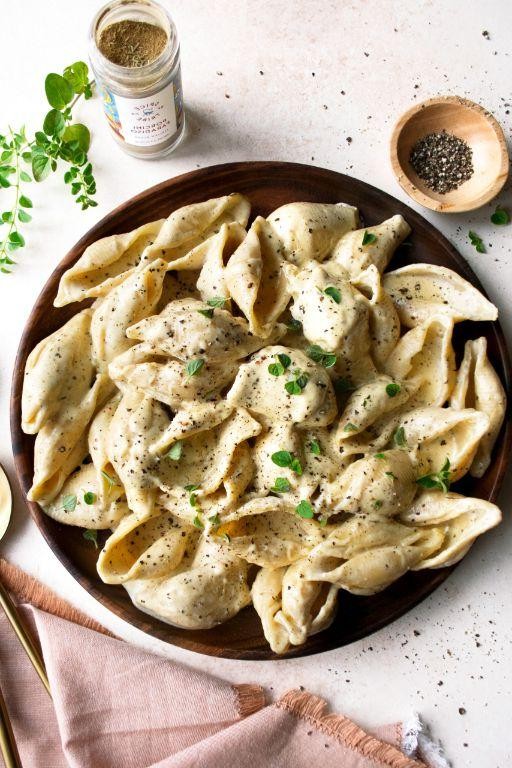 Creamy Garlic Parmesan Conchiglie