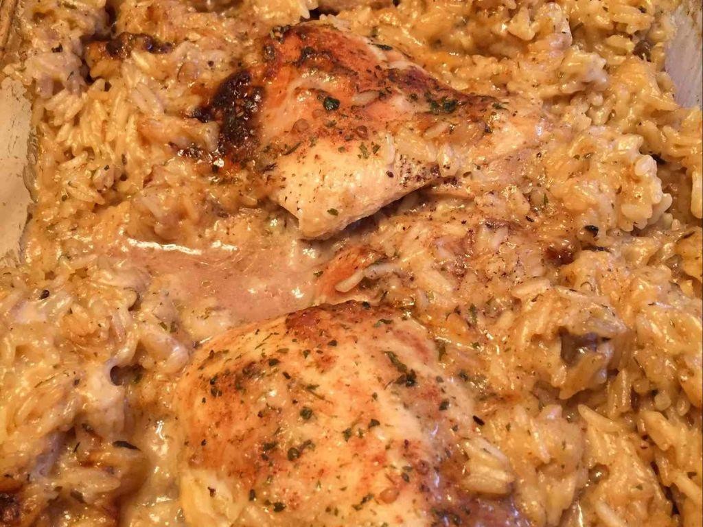 Creamy Lipton Onion Soup Chicken and Rice Casserole