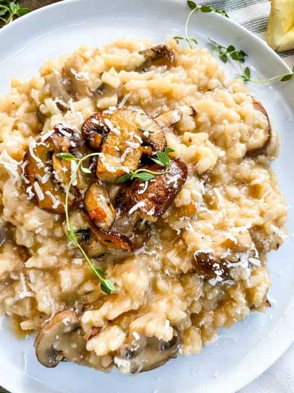Creamy Mushroom and Liver Risotto