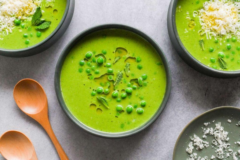 Creamy Sweet Pea and Mint Soup
