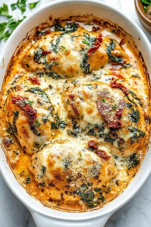 Creamy Tuscan Chicken Casserole