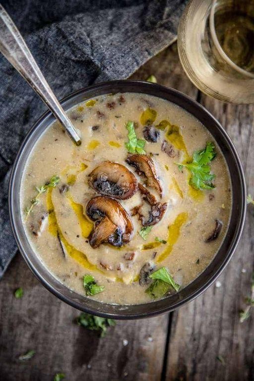 Creamy Wild Mushroom and Thyme Soup