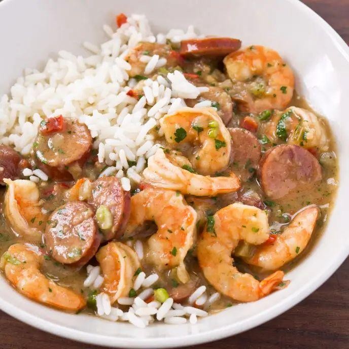 Creole-style deviled shrimp gumbo
