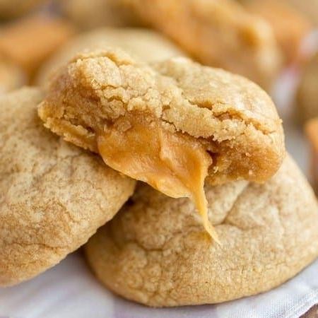 Crisco Peanut Butter Cookies with Caramel Filling