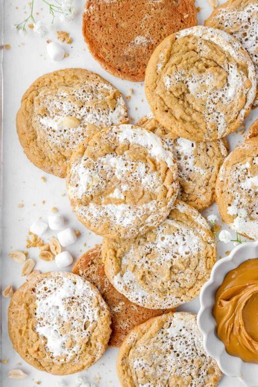 Crisco Peanut Butter Cookies with Marshmallow Swirl
