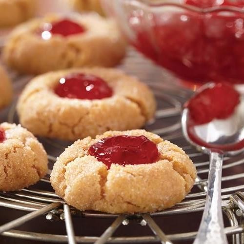 Crisco Peanut Butter and Jelly Thumbprint Cookies