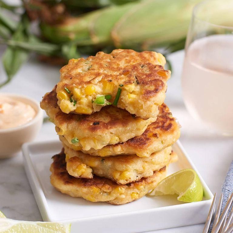 Crispy Beer-Battered Corn Cakes