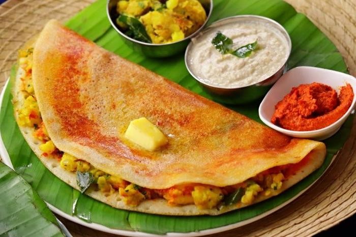 Crispy Mysore Masala Dosa with Potato Curry