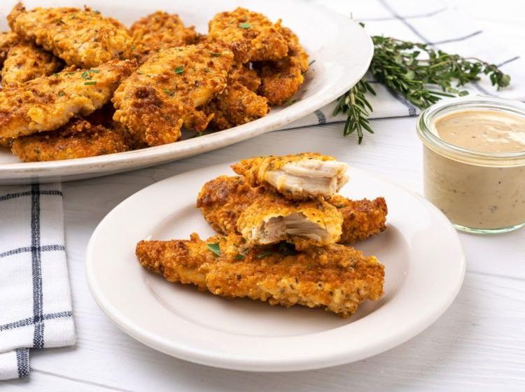 Crispy Parmesan Keto Chicken Tenderloins