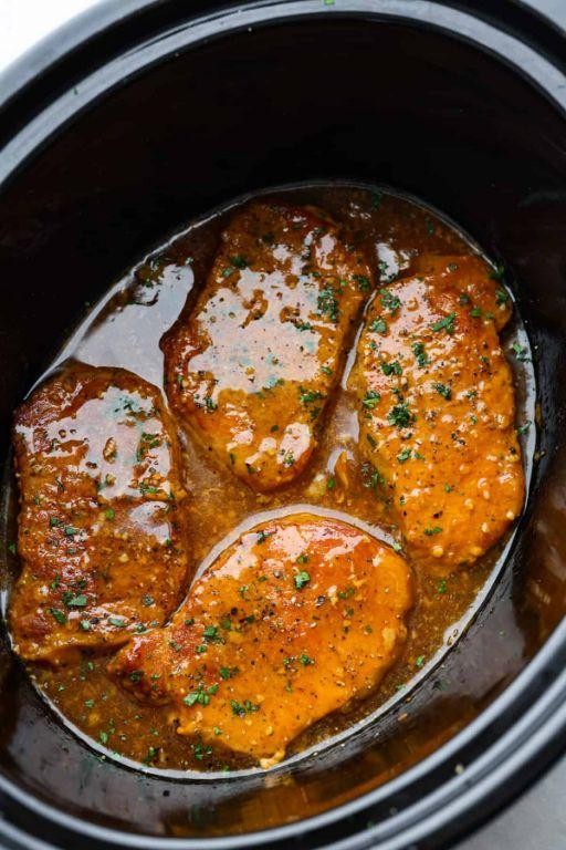 Crockpot Honey Garlic Pork Chops