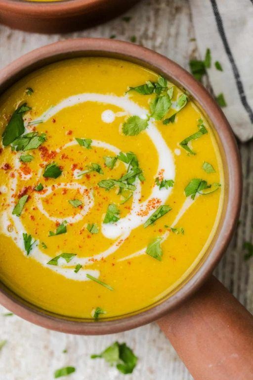 Crookneck Squash Soup with Coconut Milk