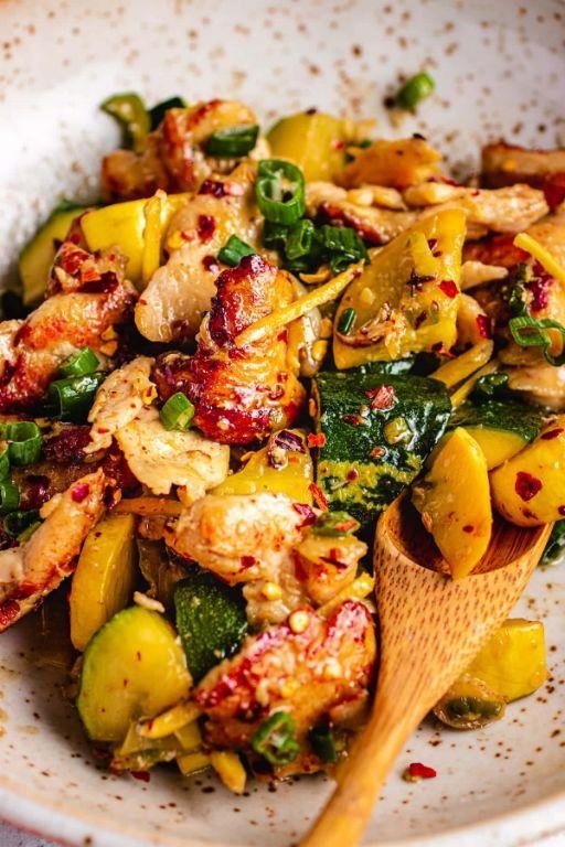 Crookneck Squash Stir-Fry with Ginger and Soy