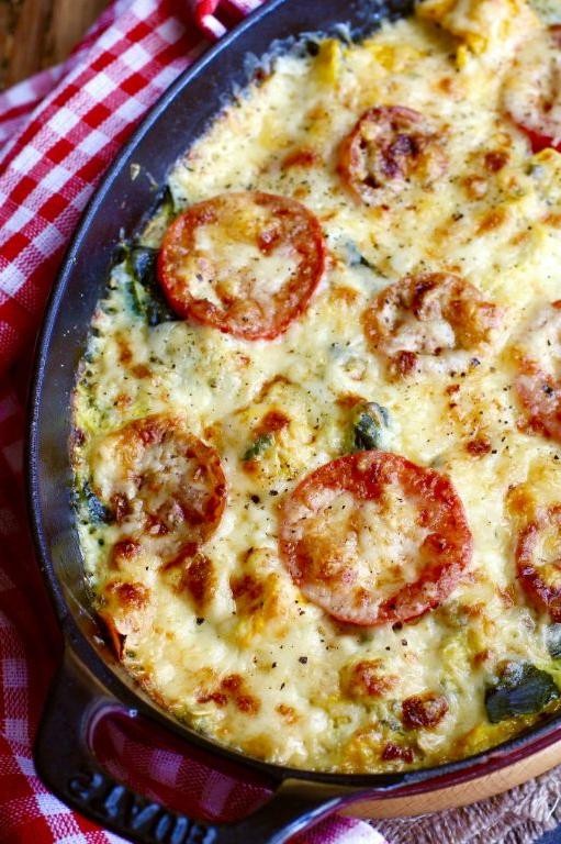 Crookneck Squash and Tomato Gratin