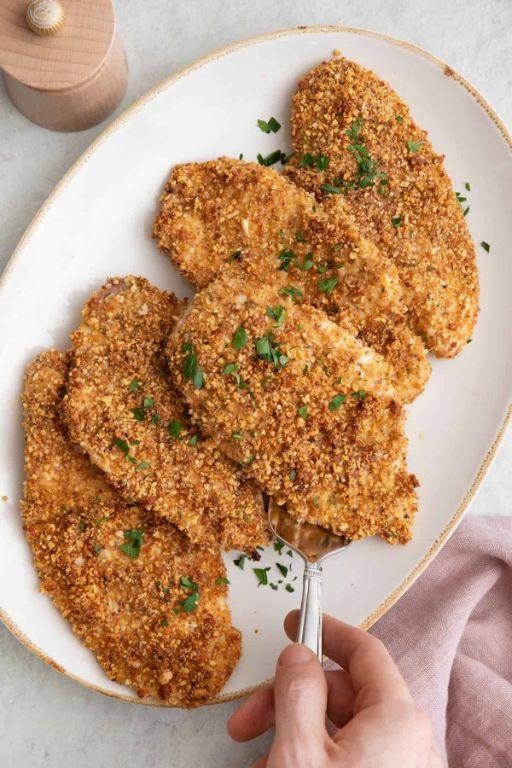 Crunchy Almond-Crusted Crispy Chicken Breast