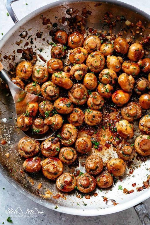 Cuban oregano garlic butter mushrooms