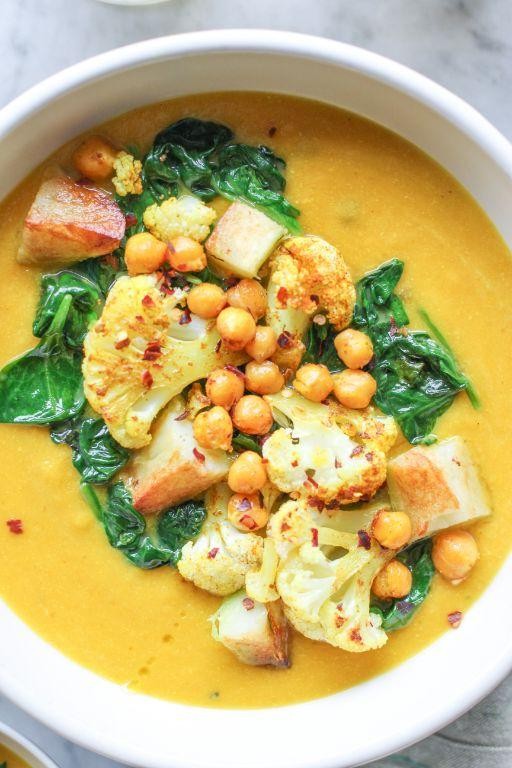 Curried Cauliflower and Chickpea Stew
