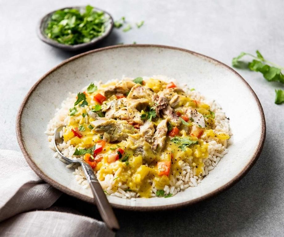 Curried Mackerel Rice Bowl
