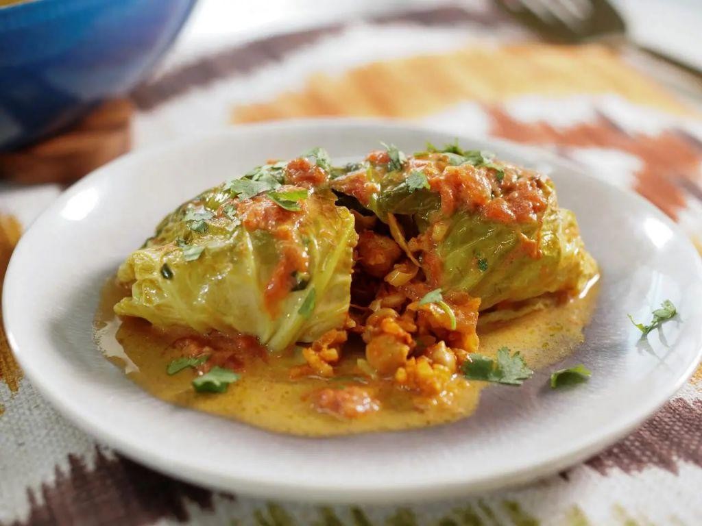 Curried Vegetable Cabbage Wraps