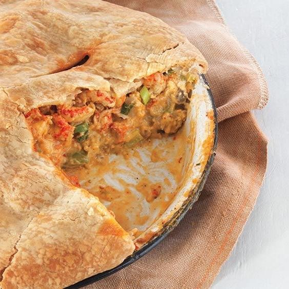 Deep-Dish Crawfish Pie with Cheddar Crust