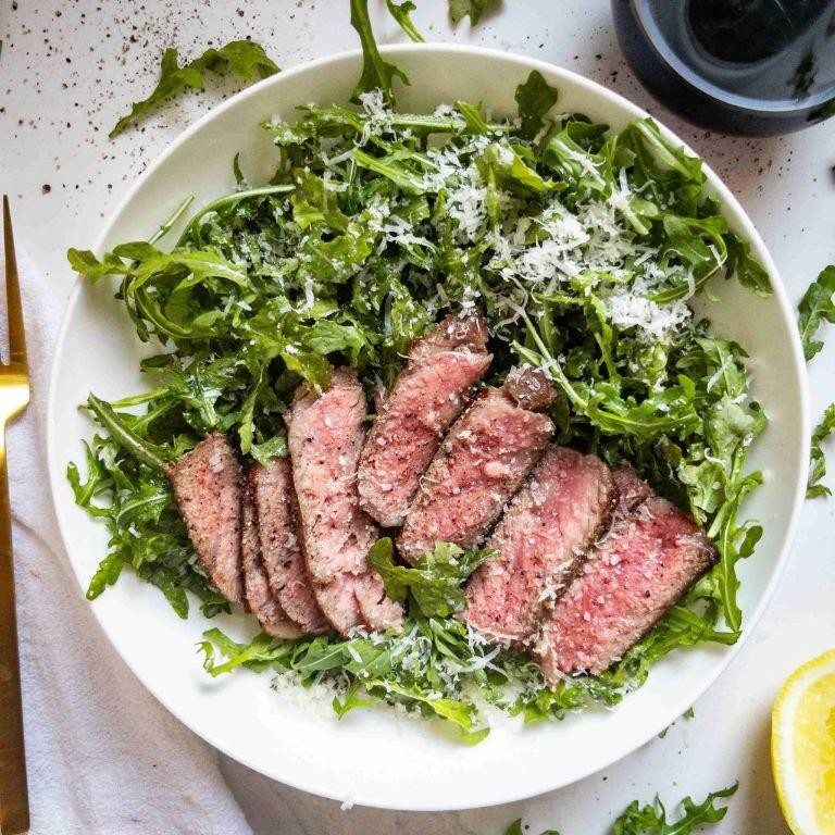 Delmonico Steak Salad with Arugula and Parmesan