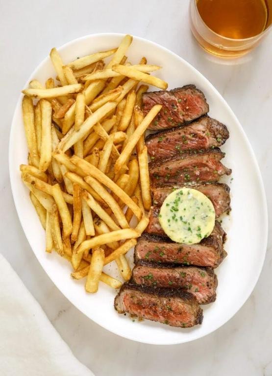 Delmonico Steak with Blue Cheese Compound Butter