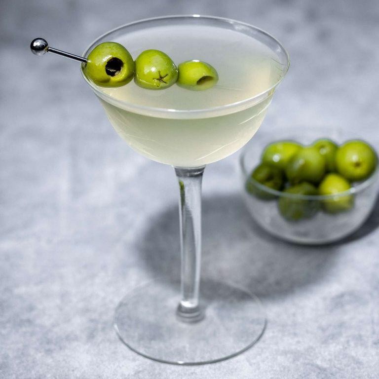 Dirty Gin Martini with Olive Brine