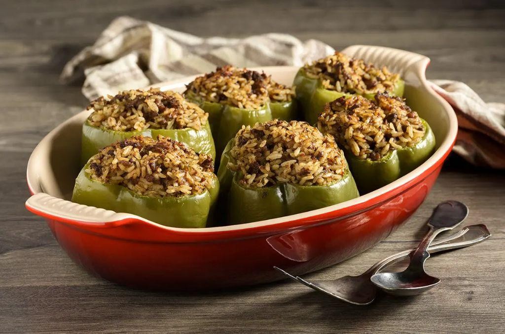 Dirty Rice Stuffed Bell Peppers