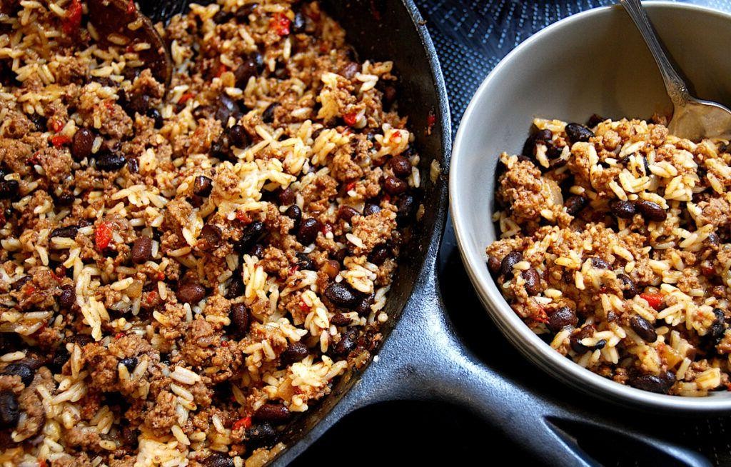 Dirty Rice and Black Bean Skillet