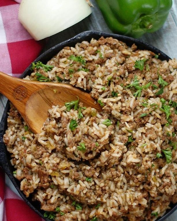 Dirty Rice with Smoked Turkey and Herbs