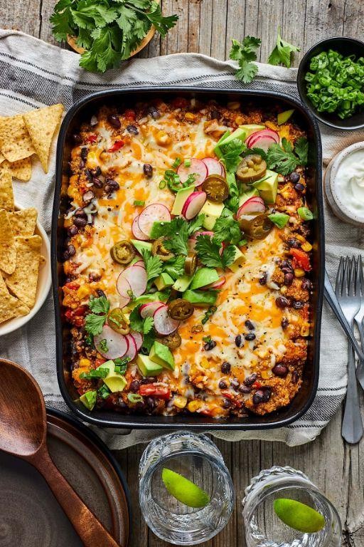 Dutch Oven Quinoa and Black Bean Casserole