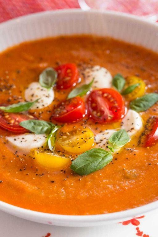 Dutch Oven Tomato Basil Soup with Lentils